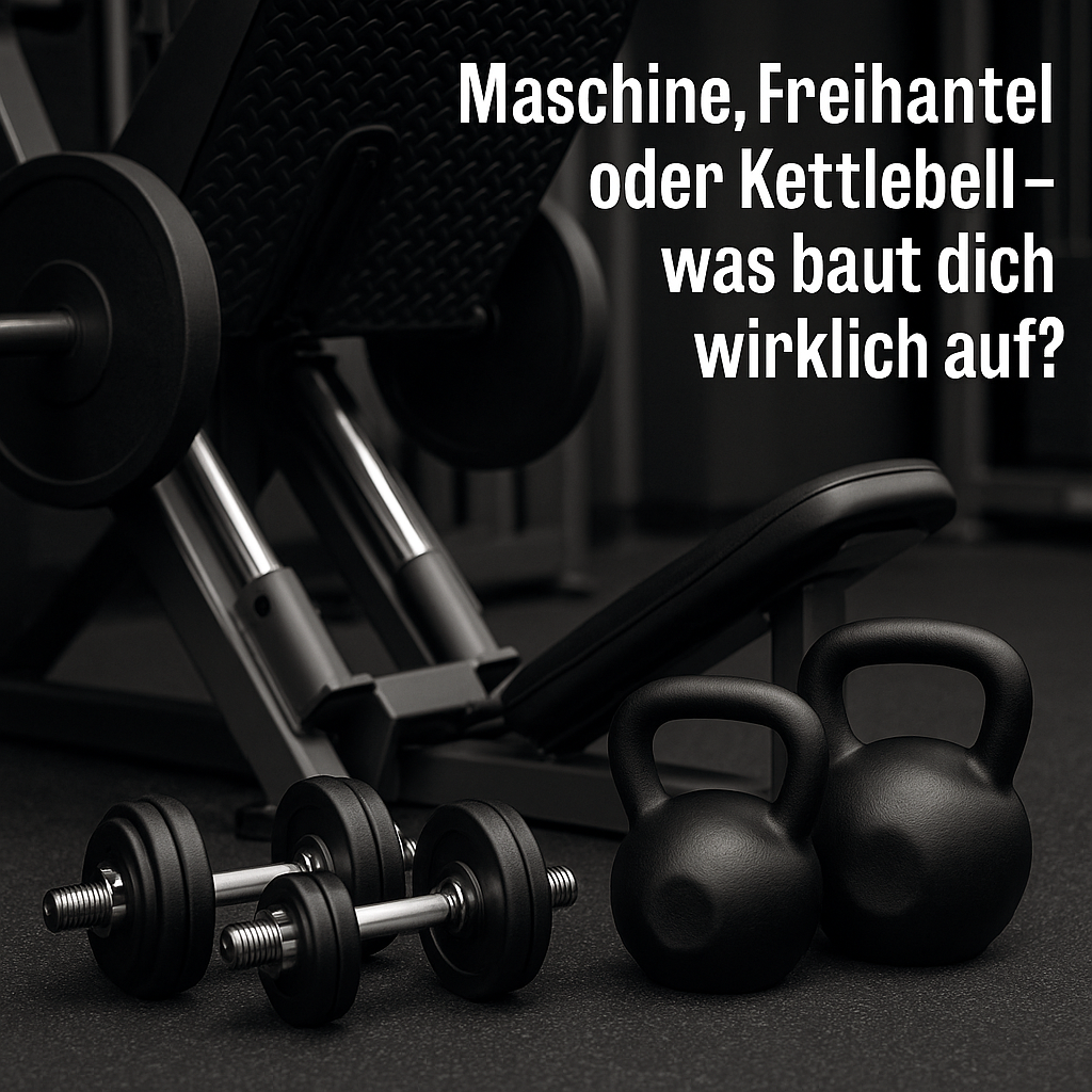 Maschine, Freihantel oder Kettlebell – was baut dich wirklich auf?