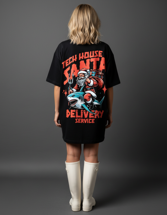 Masculogue® „Tech House Santa Delivery Service“ – Oversized Shirt (Unisex)
