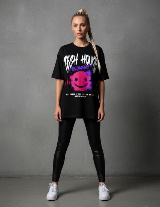 Masculogue® „Tech House Frequency“ - Oversized Shirt