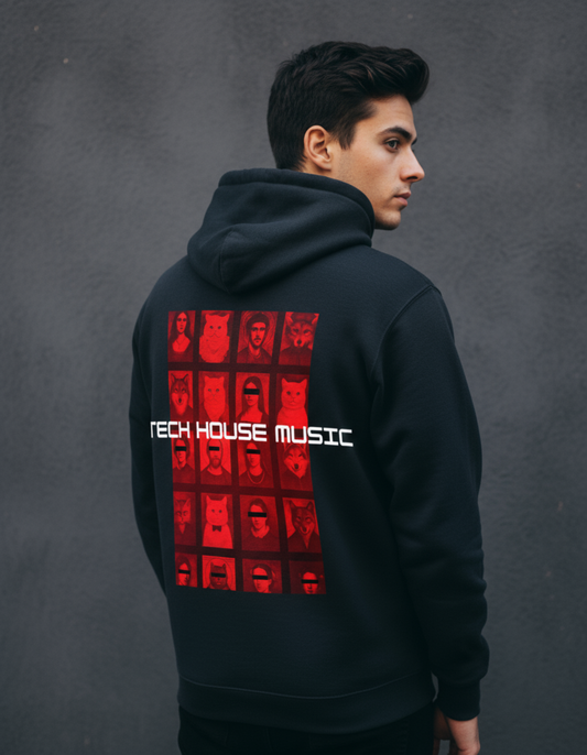 Masculogue® „Red Night Stream“ - Premium Hoodie