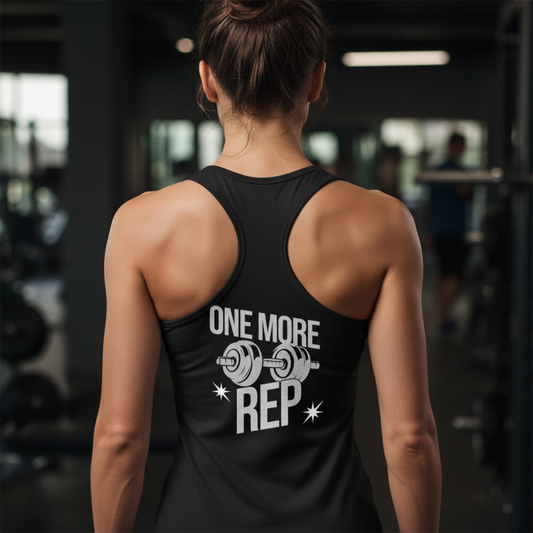 Masculogue® „One More Rep“ – Feminine Fit Racerback