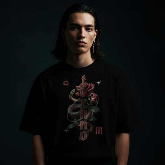 Masculogue® „Venom Rose“ – Oversized Shirt (Unisex)