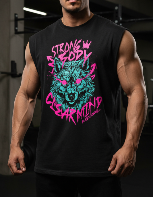 Masculogue® – „Strong Body, Clear Mind“ Oversized Tanktop