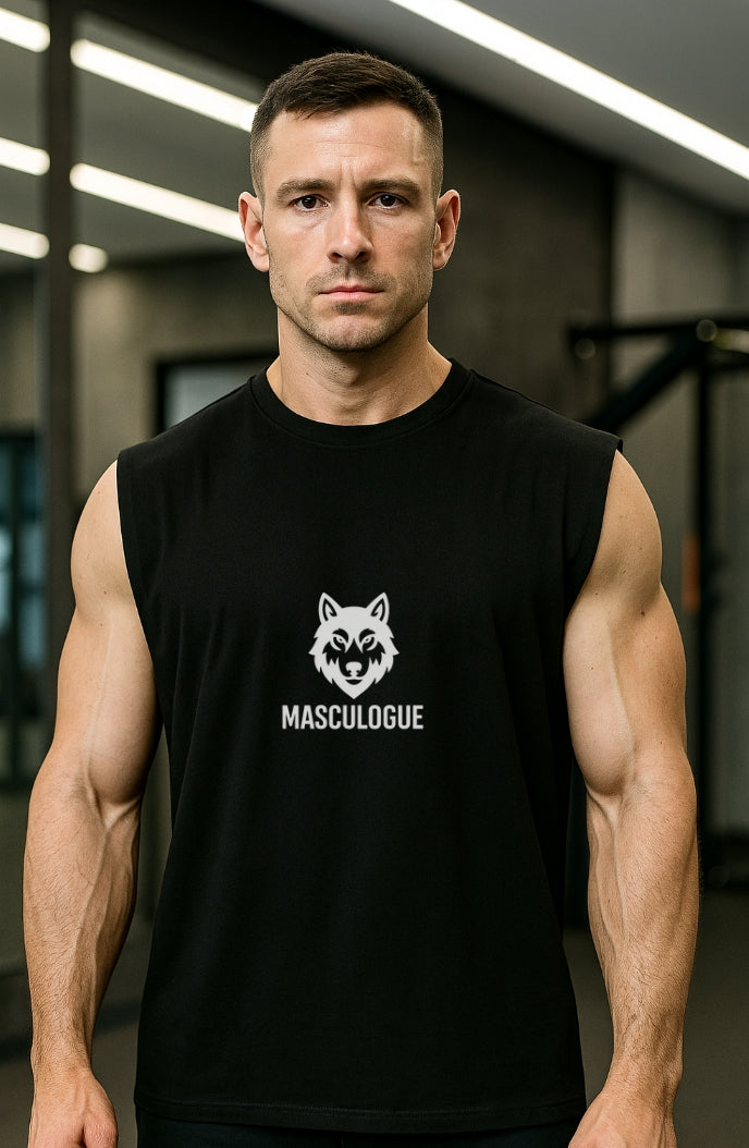 Masculogue® AlphaWolf Ärmeloses Oversized Shirt