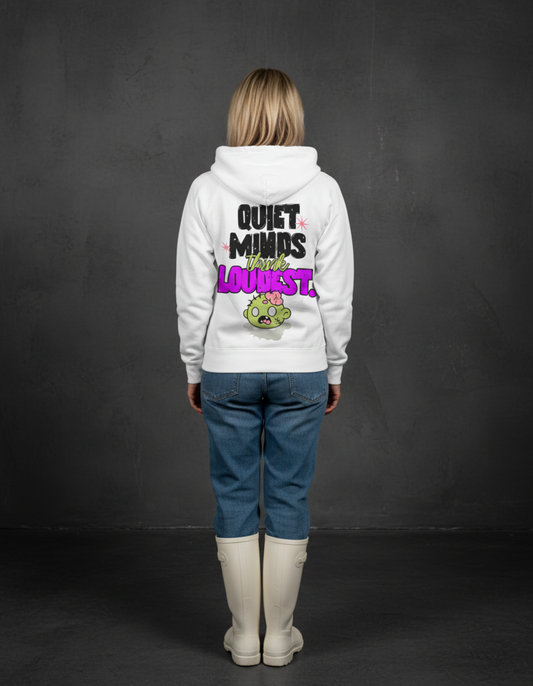Masculogue® „Quiet Minds Think Loudest“ – Premium Zipper Hoodie (Unisex)