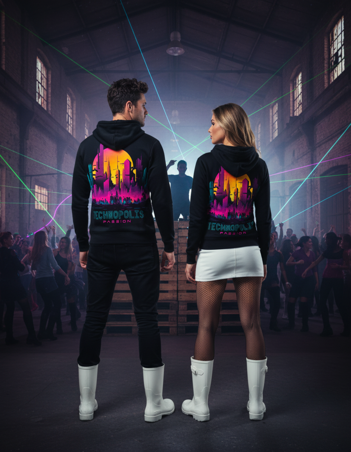 Masculogue® „Technopolis Passion“ – Premium Hoodie (Unisex)