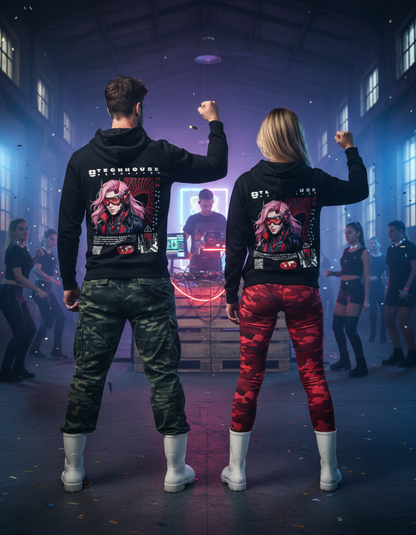 Masculogue® „Techhouse Rebellion Girl“ – Premium Hoodie (Unisex)