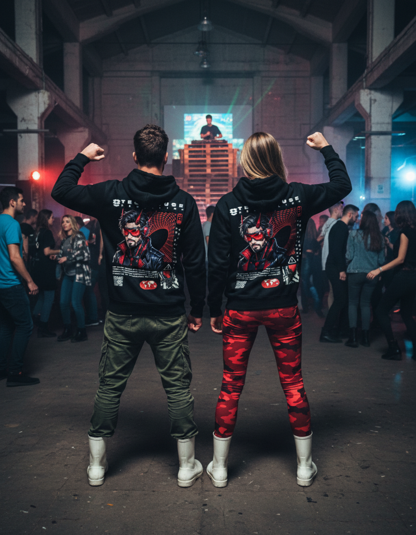 Masculogue® „Techhouse Rebellion Guy“ – Premium Hoodie (Unisex)