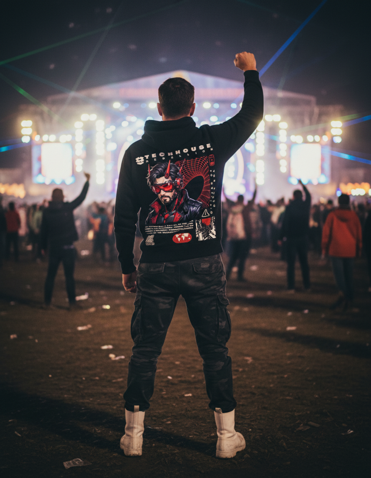 Masculogue® „Techhouse Rebellion Guy“ – Premium Hoodie (Unisex)