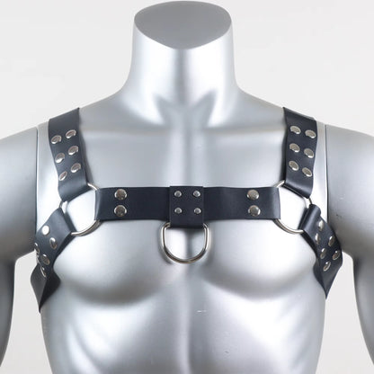 Gothic Leather Suspender Men'S Underwear Sexy Chest Straps Bondage Harness Bdsm Adjustable Cosplay Sexy Orgy Costume Tops