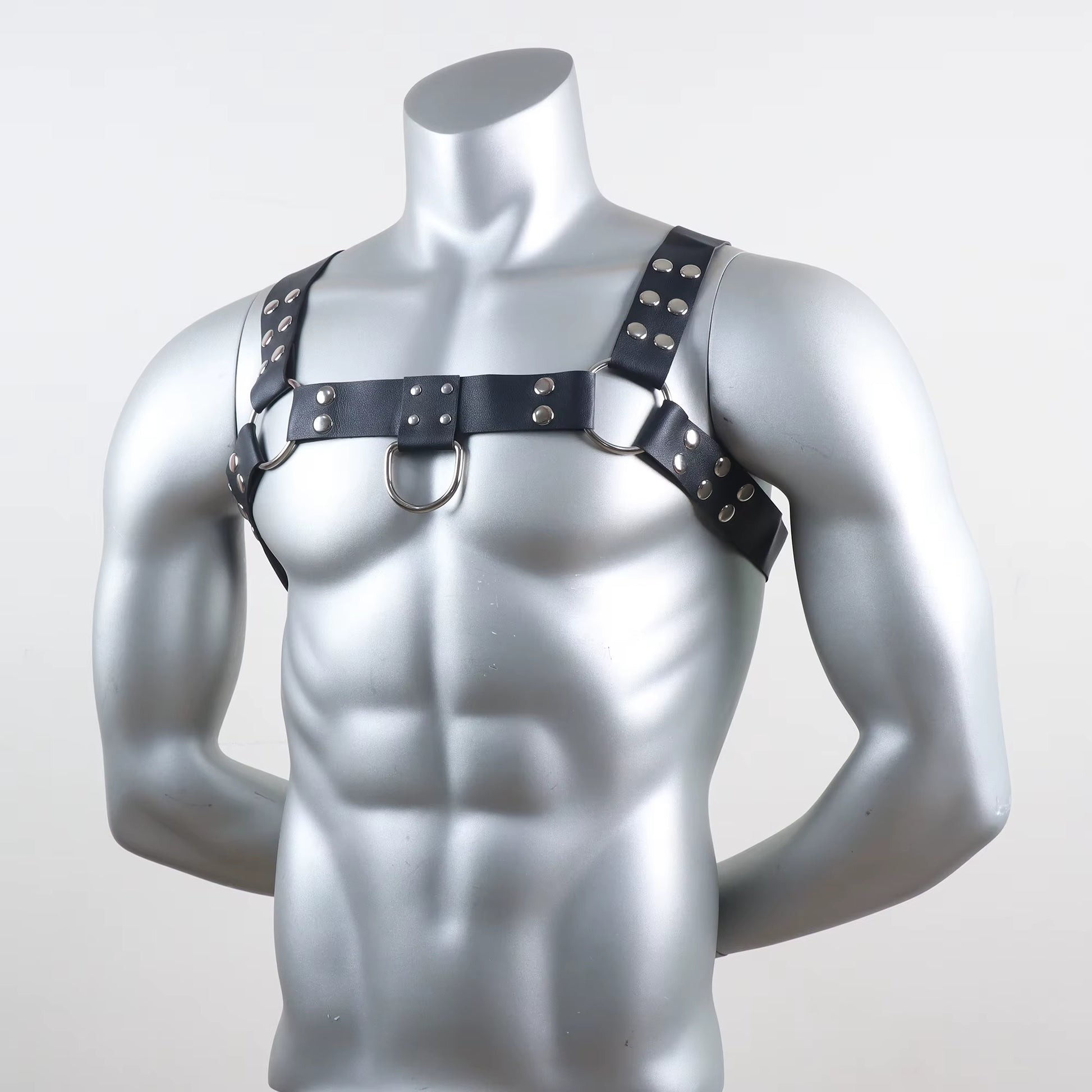 Gothic Leather Suspender Men'S Underwear Sexy Chest Straps Bondage Harness Bdsm Adjustable Cosplay Sexy Orgy Costume Tops