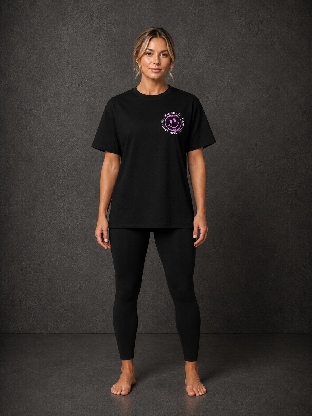 Masculogue® “Be Happy” – Oversized Shirt (Unisex)