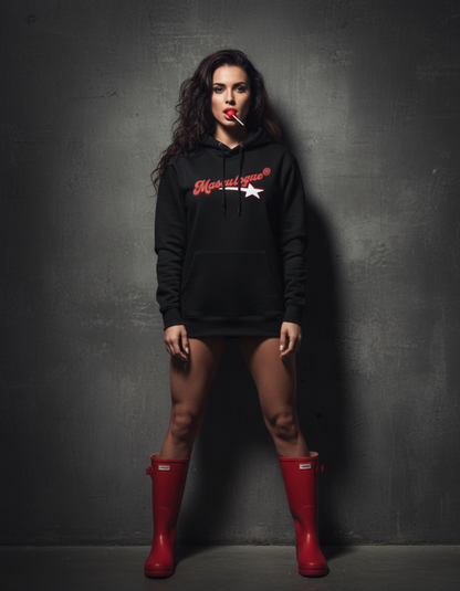 Masculogue® „Red Raver Girl“ – Premium Hoodie