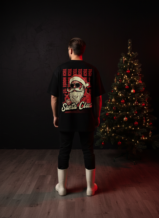 Masculogue® „Tech House Santa“ – Oversized Shirt (Unisex)