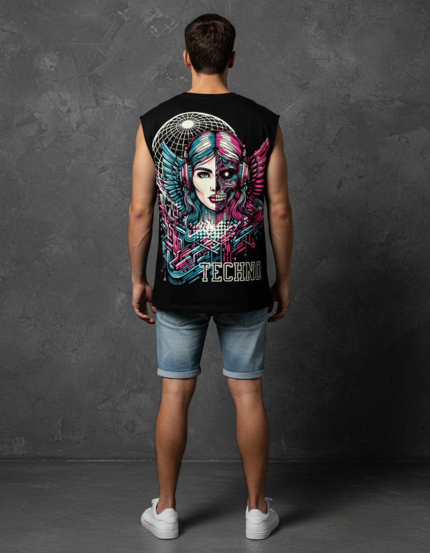 Masculogue® „Techno Seraphim“ – Oversized Tank Top
