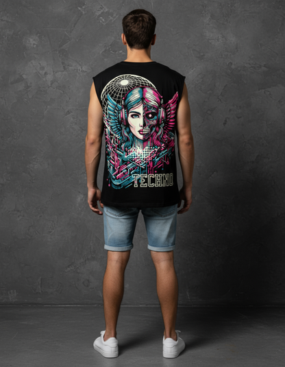 Masculogue® „Techno Seraphim“ – Oversized Tank Top