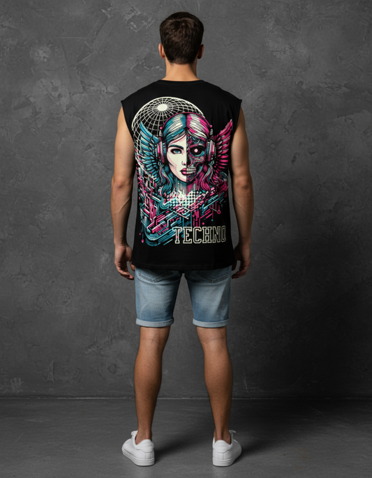 Masculogue® „Techno Seraphim“ – Oversized Tank Top