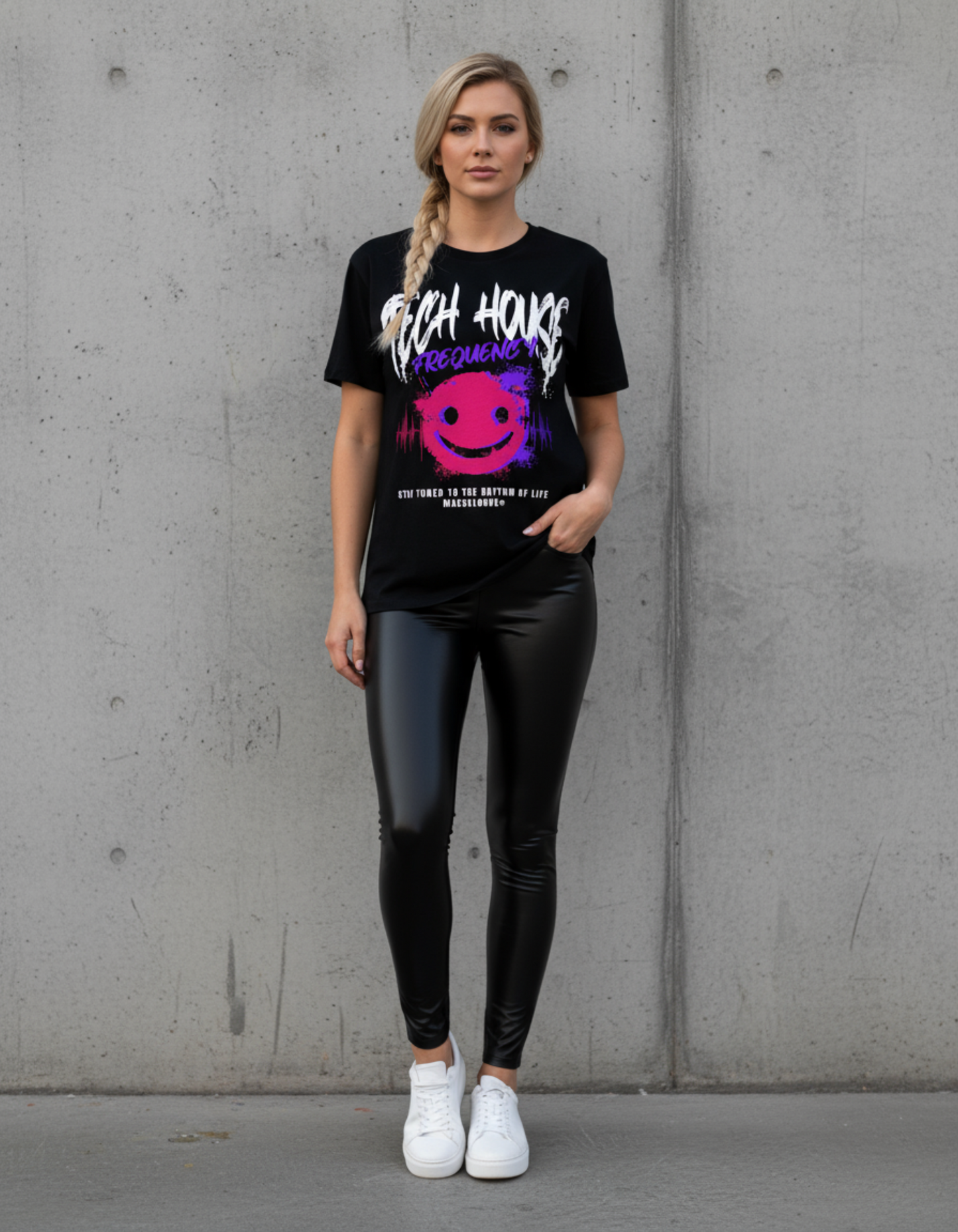 Masculogue® „Tech House Frequency“ - Feminine Fit Shirt