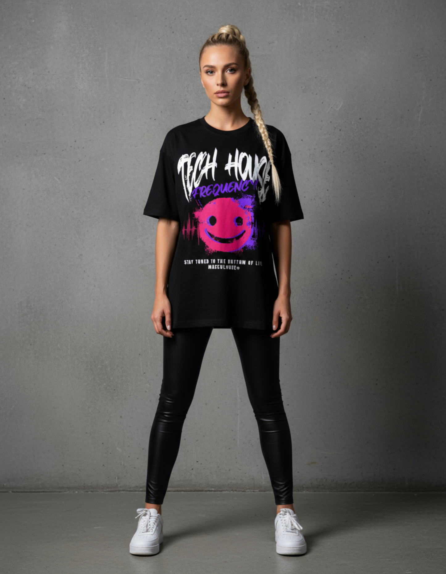 Masculogue® „Tech House Frequency“ - Oversized Shirt