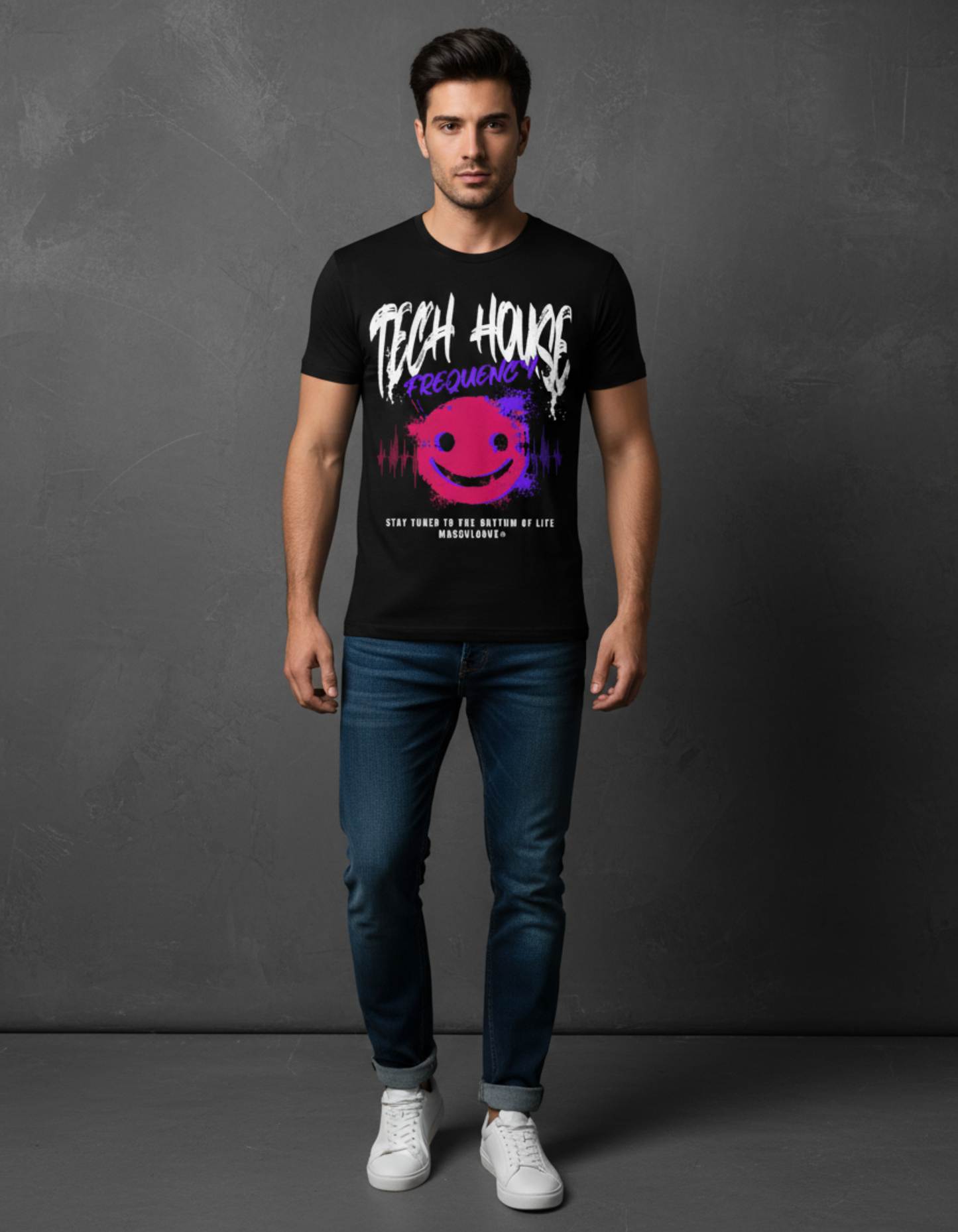 Masculogue® „Tech House Frequency“ – Premium Shirt