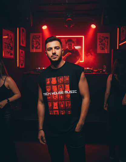 Masculogue® „Red Night Stream“ - Oversized Tanktop