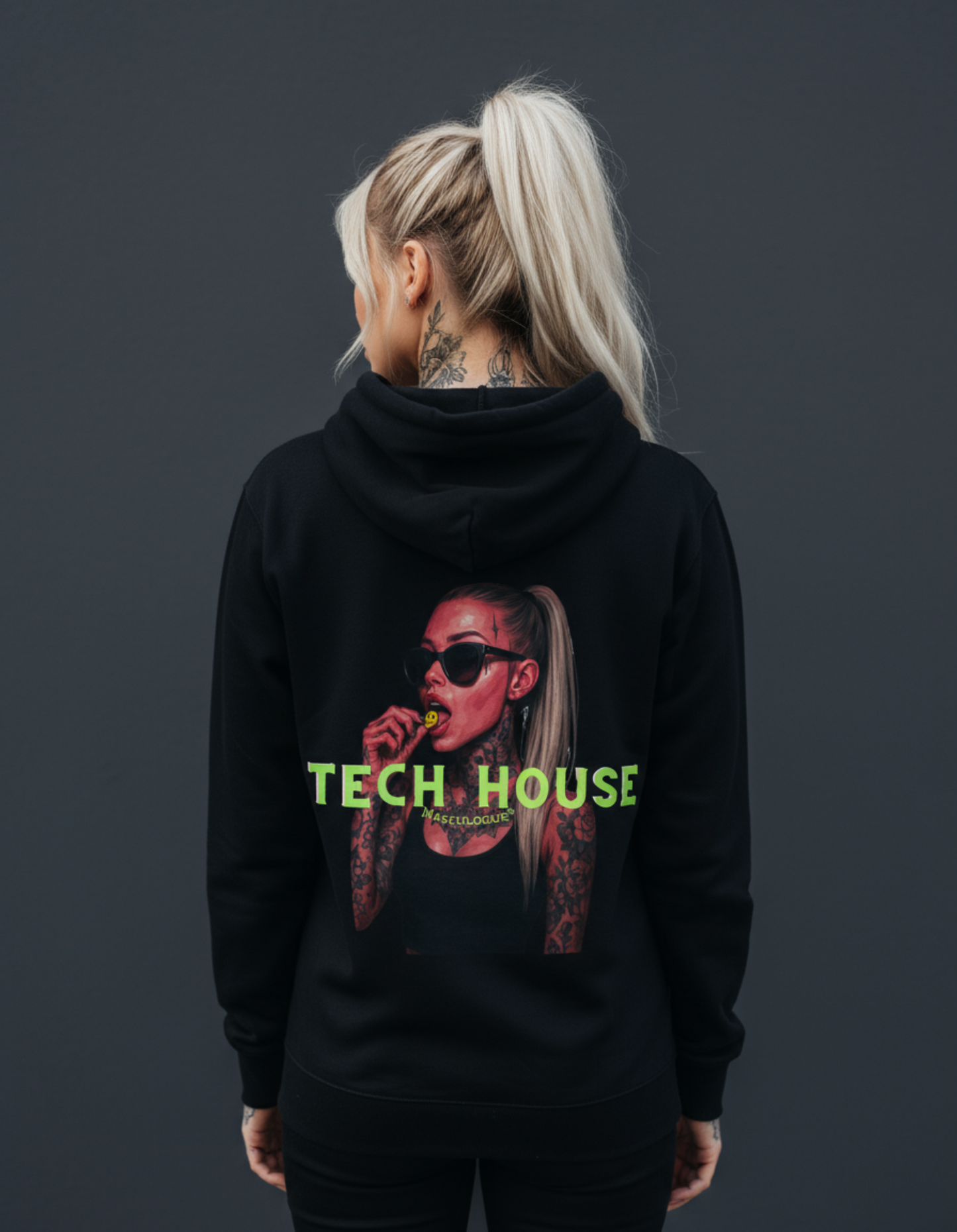 Masculogue® „Tech House Barbie“ – Premium Hoodie