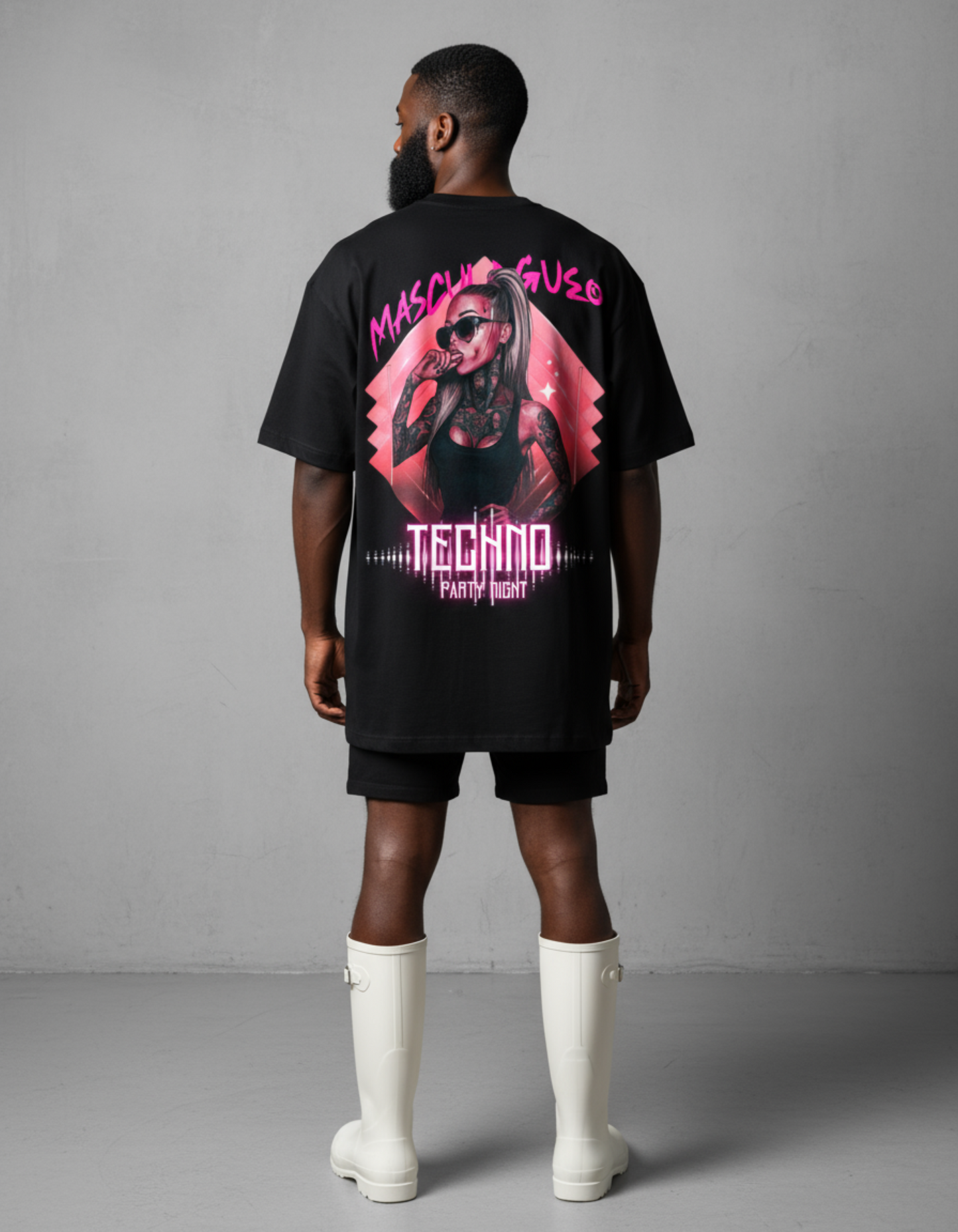 Masculogue® „Techno Party Night“ – Oversized Shirt