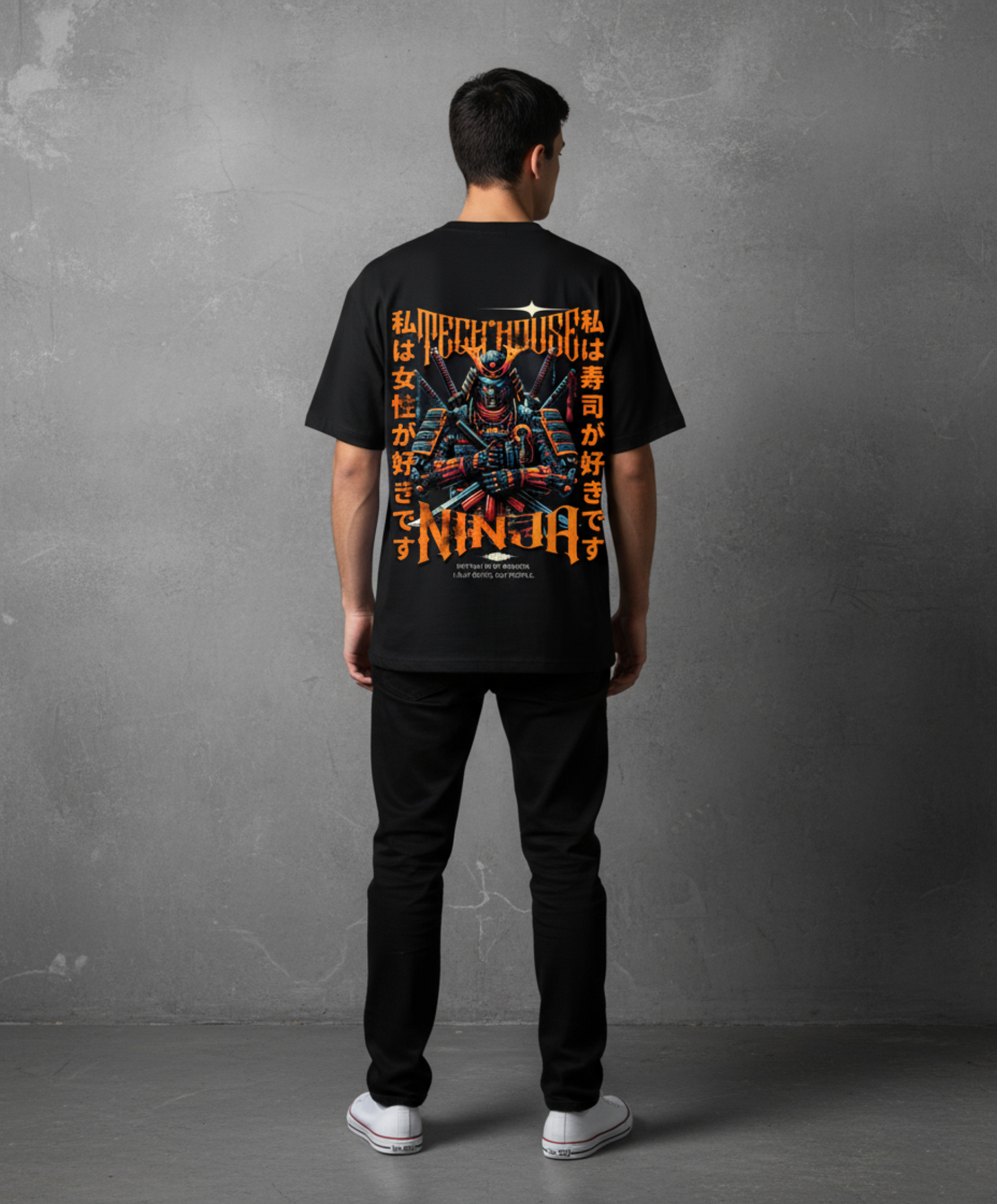 Masculogue® „Tech House Ninja“ – Oversized Shirt