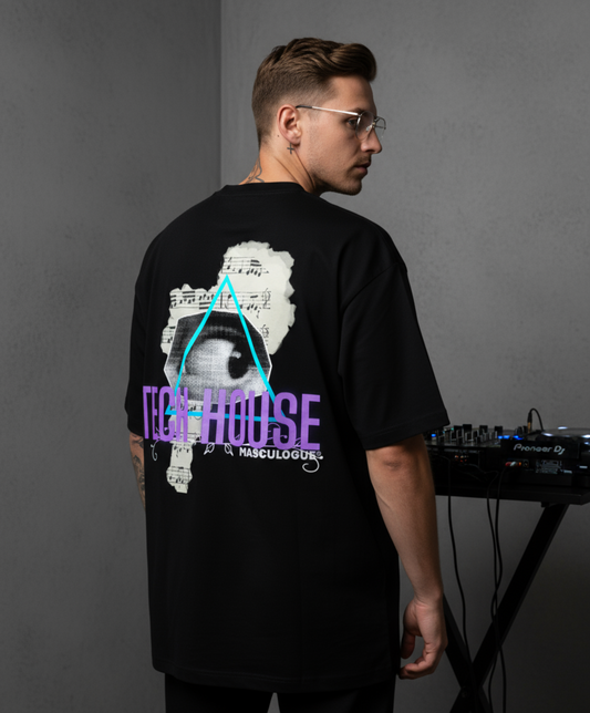 Masculogue® „Tech House Peak“ – Oversized Shirt