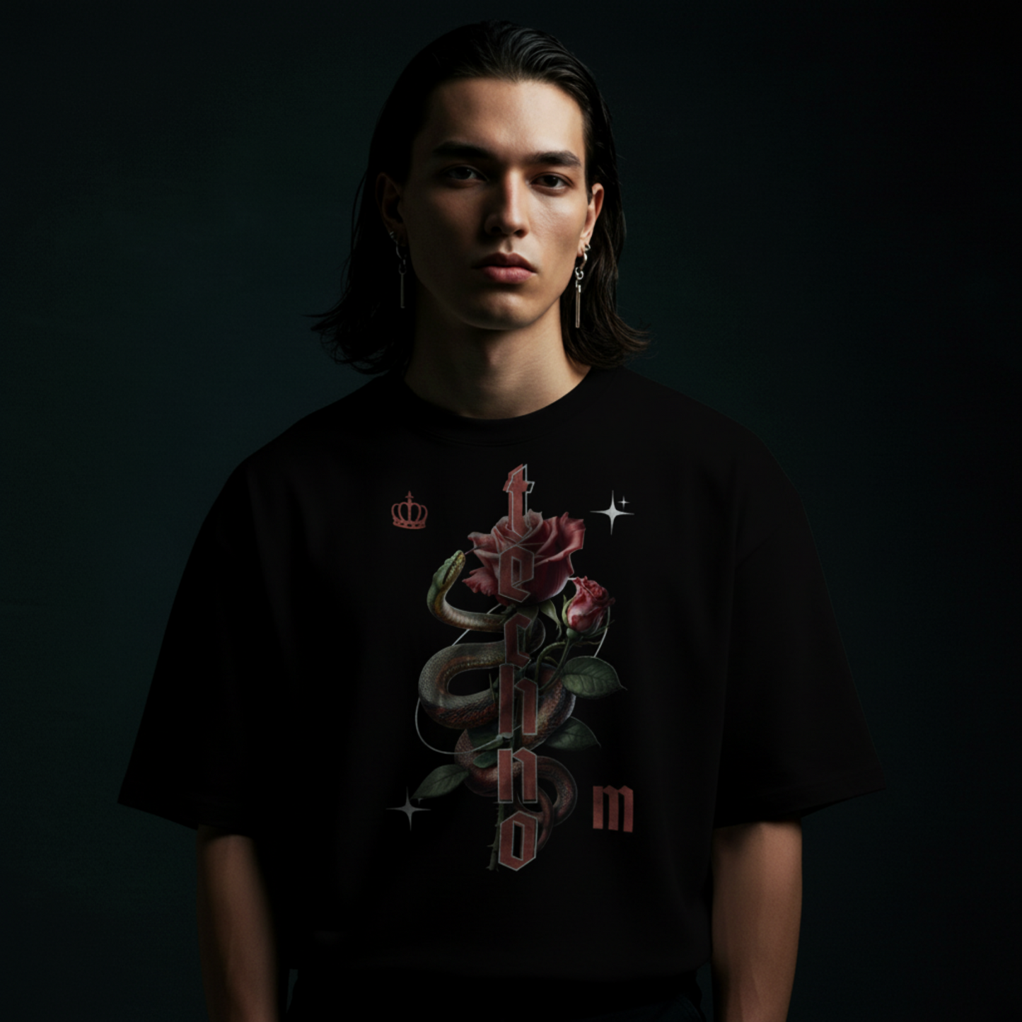 Masculogue® „Venom Rose“ – Oversized Shirt (Unisex)