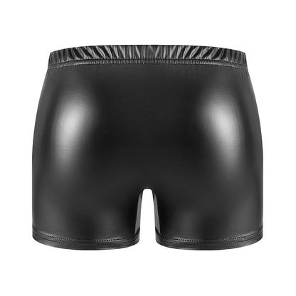 Sexy PU-Leder-Shorts mit Seitlichem Reißverschluss