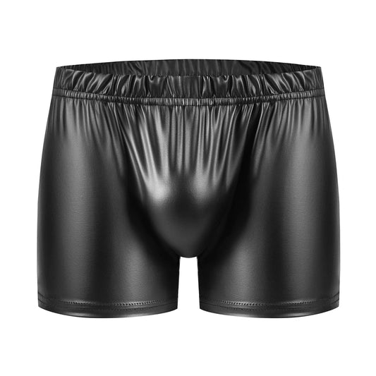 Sexy PU-Leder-Shorts mit Seitlichem Reißverschluss