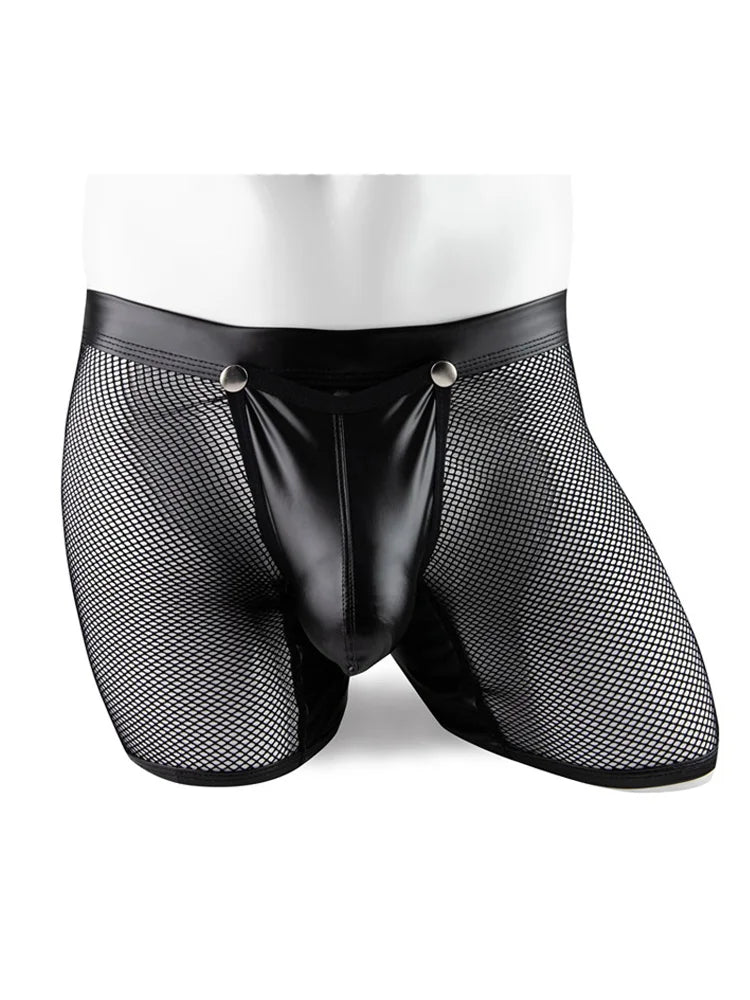 Transparente Mesh-Boxershorts mit Bulge-Pouch