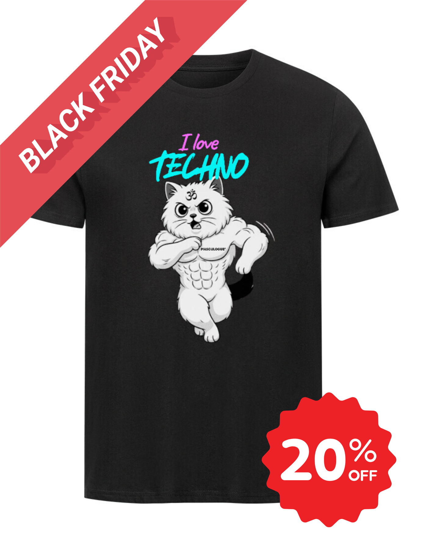 Masculogue® GC "I Love Techno" Singlejersey