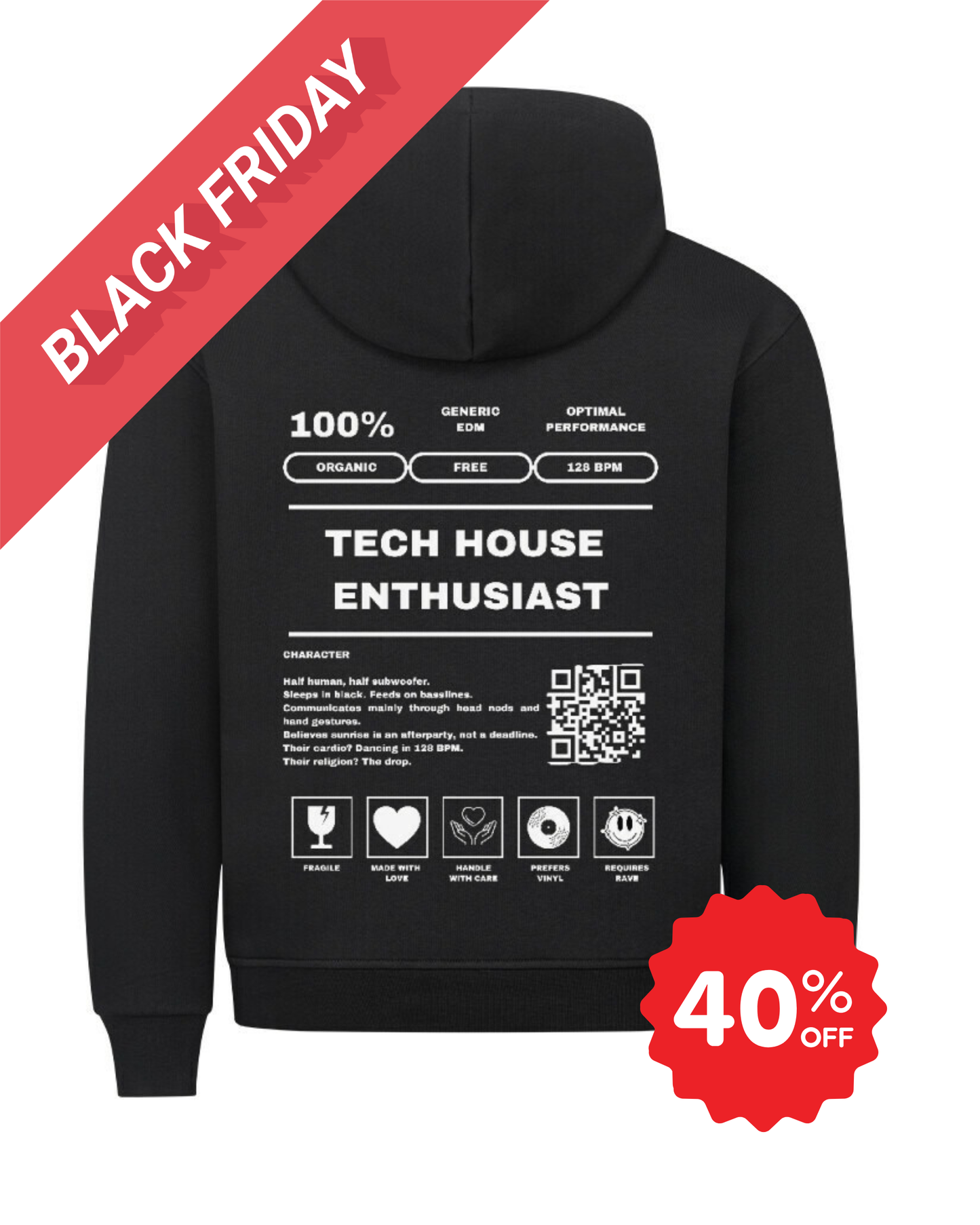 Masculogue® „Tech House Enthusiast“ – Premium Hoodie