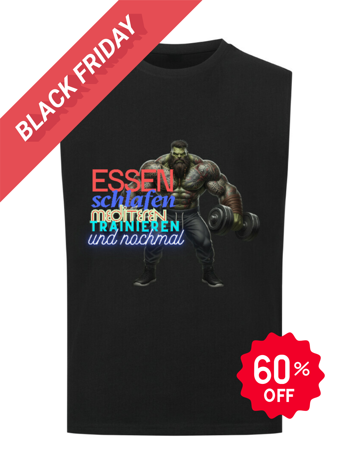 Masculogue® – Sleeveless Oversized Tee „Herr Bulk“