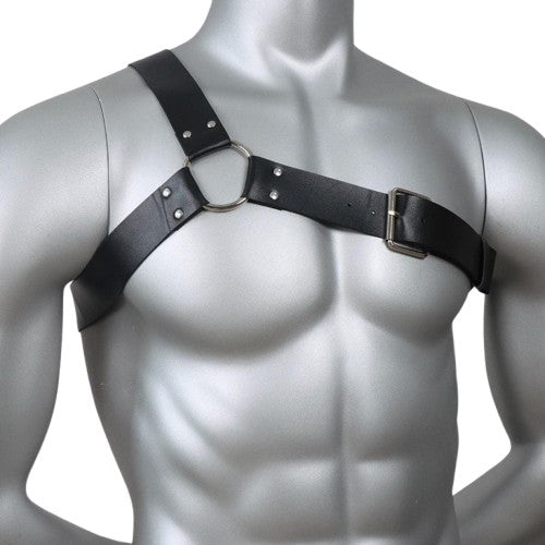 Einseitiges Leder-Harness mit Metallring